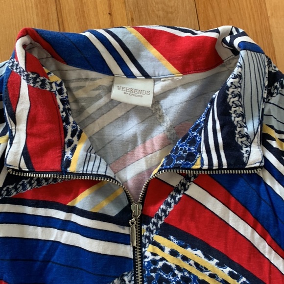 Women’s Weekends by Chico’s Fill Zip Light Weight Sweatshirt - Picture 4 of 8